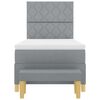 vidaXL Cama tipo Box Spring con colch&oacute;n Gris claro 100 x 200 cm tela