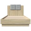 vidaXL Cama con cabecero madera de ingenier&iacute;a roble Sonoma 100x200 cm