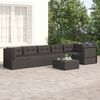 vidaXL Set muebles de jardín 6 piezas y cojines ratán sintético negro