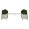Maceteros blancos con banco, Esschert Design CF33W