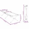 vidaXL Cama de Camping Plegable Manual 2 pcs Negro 193 x 69 x 45 cm