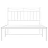 vidaXL Estructura cama sin colchón con cabecero metal blanco 107x203cm