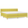 vidaXL Cama box spring con colch&oacute;n tela verde 160x200 cm
