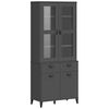 vidaXL Aparador alto VIKEN madera de pino gris antracita 80x40x190 cm