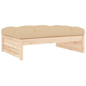 vidaXL Taburete de jard&iacute;n madera maciza de pino 120x80 cm