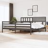 vidaXL Estructura de cama sin colchón madera maciza gris 200x200 cm