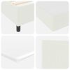 vidaXL Cama tipo Box Spring Manual Crema y Blanco 203 x 120 x 88 cm