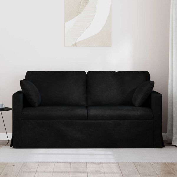 vidaXL Sof&aacute; Negro 158 x 78 x 80 cm Terciopelo