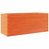 vidaXL Jardinera de madera maciza de pino marr&oacute;n cera 110x40x45,5 cm