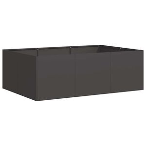 vidaXL Jardinera de acero laminado en fr&iacute;o negro 120x80x40 cm