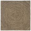 vidaXL Alfombra de &aacute;rea Natural y negro 120 x 120 cm yute
