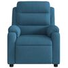 vidaXL Sill&oacute;n reclinable de masaje el&eacute;ctrico terciopelo azul