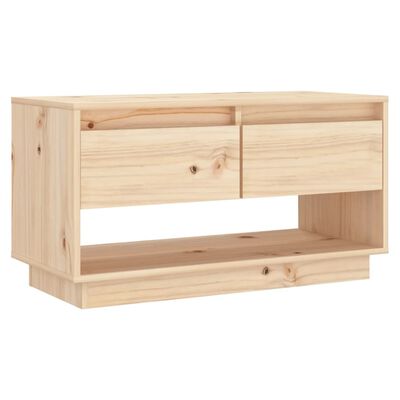 vidaXL Mueble de TV de madera maciza de pino 74x34x40 cm