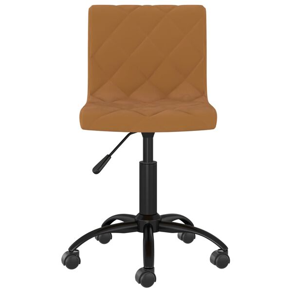 vidaXL Silla de comedor giratoria de terciopelo marr&oacute;n