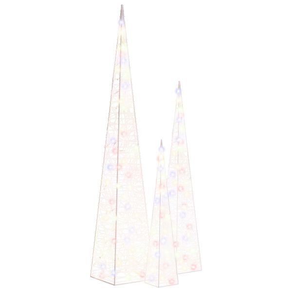 vidaXL Cono de luz LED decorativo acrílico multicolor 60/90/120 cm