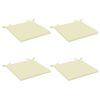 vidaXL Cojines para asiento SOEST 4 uds. 100% Poli&eacute;ster Crema