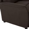 vidaXL Sill&oacute;n reclinable el&eacute;ctrico tela marr&oacute;n oscuro