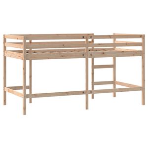 vidaXL Cama alta de niños escalera madera maciza pino 80x200 cm