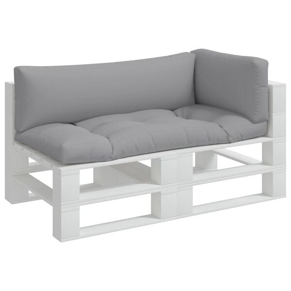 vidaXL Cojines para palets 3 unidades tela gris