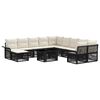 vidaXL Conjunto de sof&aacute;s de jard&iacute;n 12 uds. Negro y Blanco Crema
