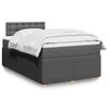 vidaXL Cama box spring con colch&oacute;n tela gris oscuro 120x200 cm