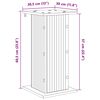vidaXL Soporte de plantas Alto Brillo 30,5 x 30 x 60,5 cm