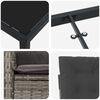 vidaXL Conjunto de Comedor de Jard&iacute;n 5 pcs Gris rat&aacute;n sint&eacute;tico