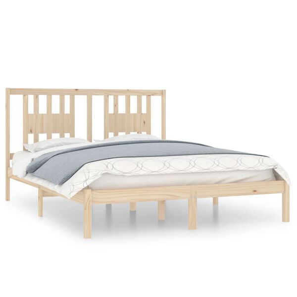 vidaXL Estructura de cama de madera maciza de pino 160x200 cm