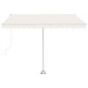 vidaXL Toldo de pie retr&aacute;ctil manual crema 300x250 cm
