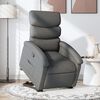 vidaXL Sill&oacute;n reclinable elevable de tela gris oscuro
