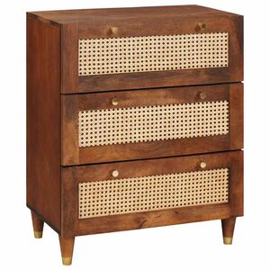 vidaXL Aparador Marr&oacute;n 60 x 33 x 75 cm Madera de mango maciza