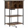 vidaXL Armario de Noche Roble ahumado 55 x 31 x 76 cm