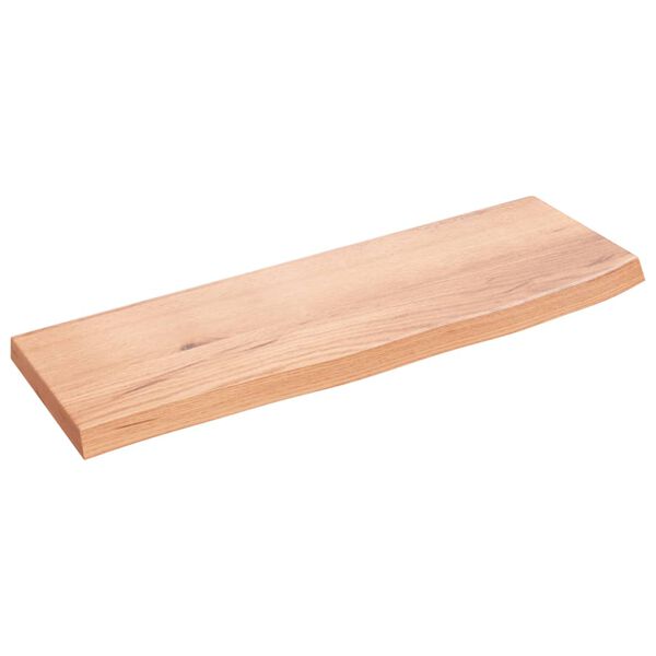 vidaXL Estante de pared madera de roble tratada marr&oacute;n claro 60x20x2cm