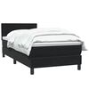vidaXL Cama box spring con colch&oacute;n cuero sint&eacute;tico negro 80x210 cm