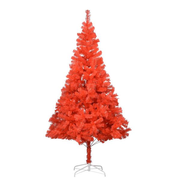 vidaXL &Aacute;rbol de Navidad preiluminado con luces y bolas rojo 210 cm