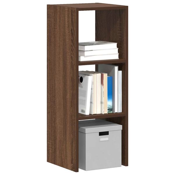vidaXL Librer&iacute;a apilable madera contrachapada roble marr&oacute;n 30x30x80 cm