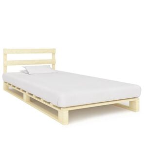 vidaXL Estructura cama palets sin colch&oacute;n madera maciza pino 90x200 cm