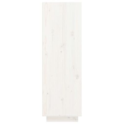 vidaXL Mueble zapatero de madera maciza de pino blanco 30x34x105 cm