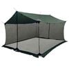 vidaXL Toldo de camping con paredes de malla Verde militar