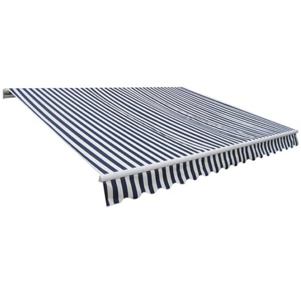 vidaXL Toldo plegable de 300 cm azul marino y blanco