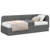 vidaXL Estructura de cama en esquina Gris oscuro 80 x 200 cm tela