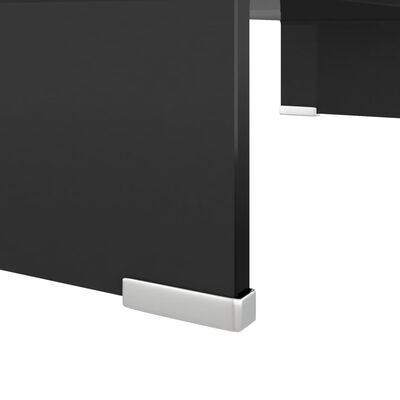 vidaXL Soporte para TV/Elevador monitor cristal negro 60x25x11 cm