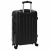 vidaXL Maleta con cerradura 3 pcs Negro 50 x 31 x 78 cm Pl&aacute;stico ABS