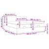 vidaXL Estructura de cama otomana con colchones tela crema 180x200cm