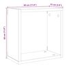 vidaXL Estantes cubo de pared 2 uds madera envejecida 30x15x30 cm