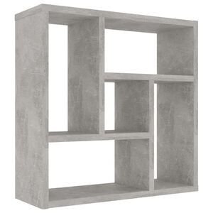vidaXL Estanter&iacute;a de pared contrachapada gris hormig&oacute;n 45,1x16x45,1 cm