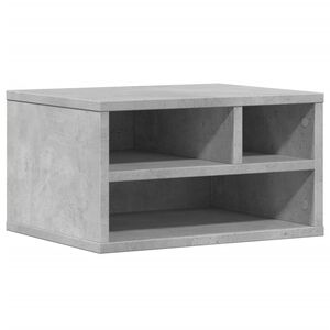 vidaXL Soporte impresora madera ingenier&iacute;a gris hormig&oacute;n 40x32x22,5 cm