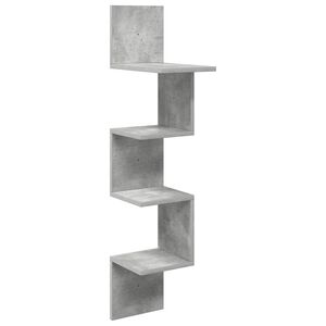 vidaXL Estante de pared Montada en la pared Gris 32 x 21 x 107 cm