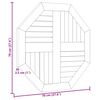 vidaXL Tablero de mesa octogonal de madera maciza de teca 70x70x2,5 cm