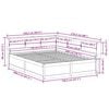vidaXL Cama con estanter&iacute;a sin colch&oacute;n madera maciza blanca 140x200 cm